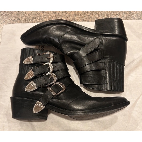 TOGA Pulla Black Cowboy Boots - Picture 1 of 4